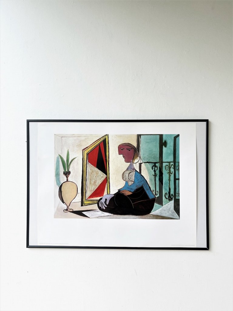 Pablo Picasso ”FEMME AU MIROIR” 額入りポスター
