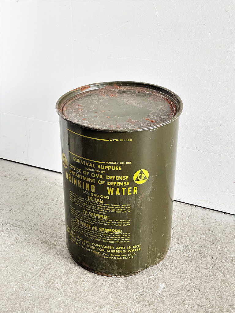 1960's ヴィンテージ ミリタリー ウォーターストック缶/ドラム缶 ...