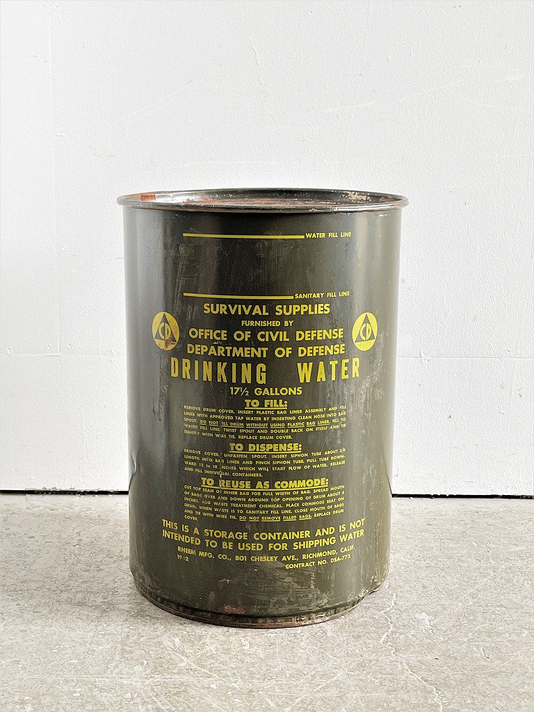 1960's ヴィンテージ ミリタリー ウォーターストック缶/ドラム缶 