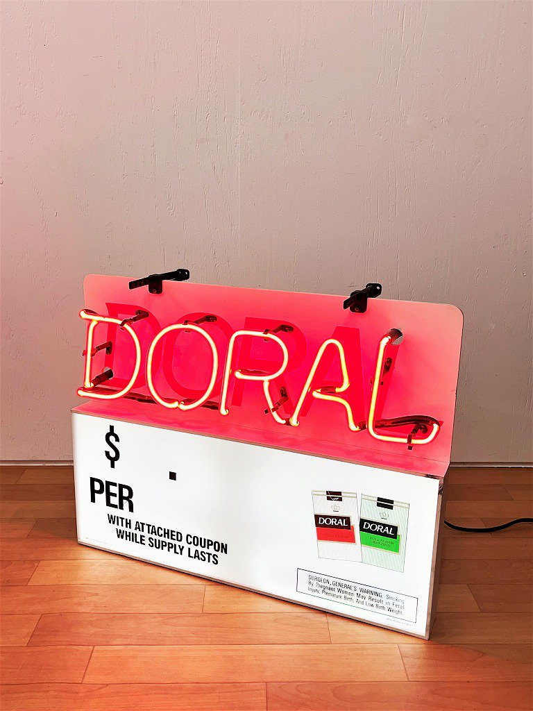 1990’s DORAL アドバタイジング ライトサイン ※近畿圏内のみの販売/店舗お引き取り販売
