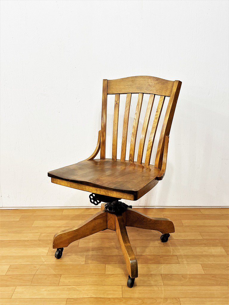 1930-40's Milwaukee Chair Co.社製 ヴィンテージ ウッド デスクチェア