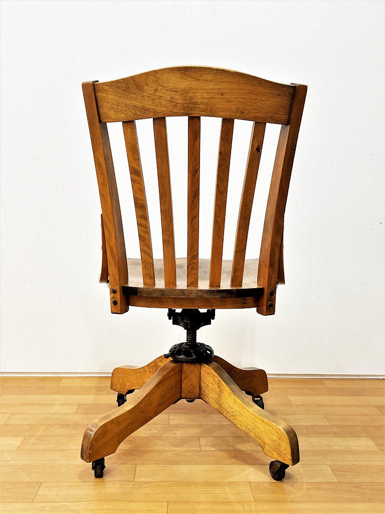 1930-40's Milwaukee Chair Co.社製 ヴィンテージ ウッド デスクチェア 