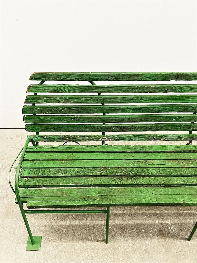 ヴィンテージ ウッド ガーデンベンチ - アンティーク、ビンテージの