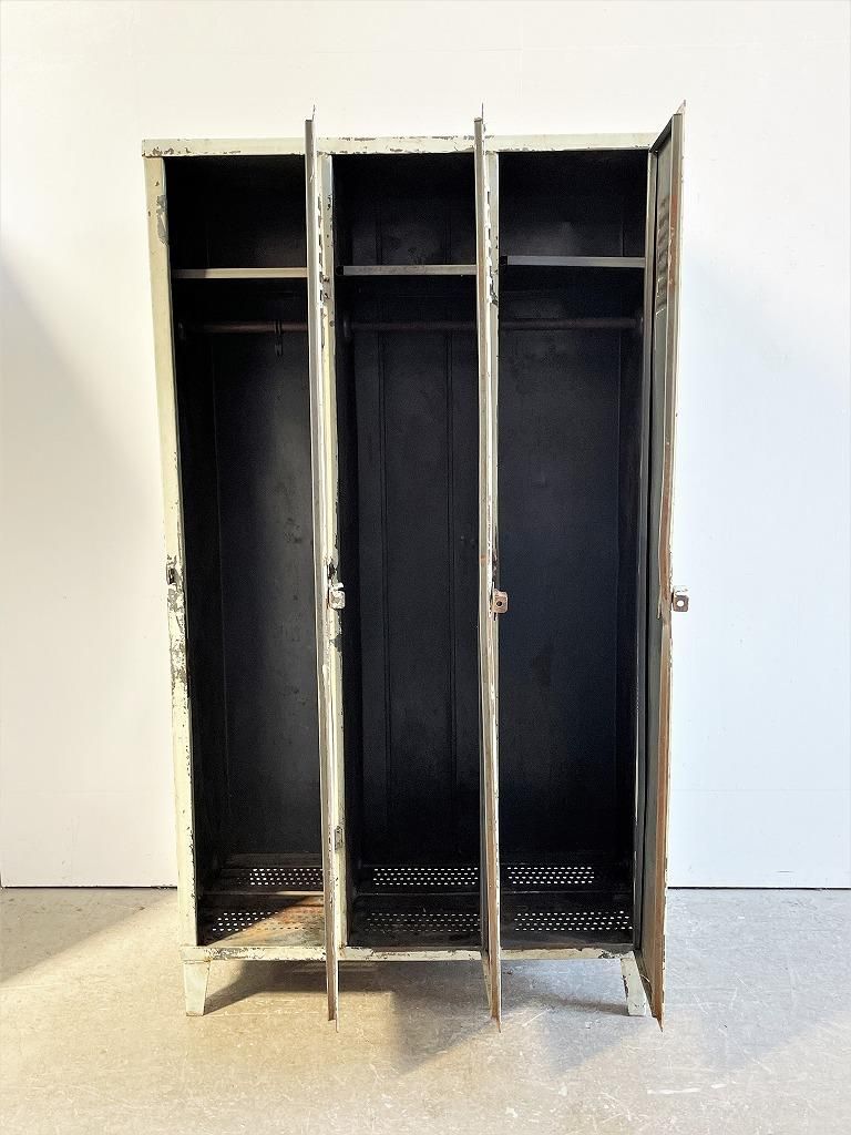 希少　ロッカー INDUSTRIAL 3 DOOR MESH LOCKER | Another Life ― ANTIQUE