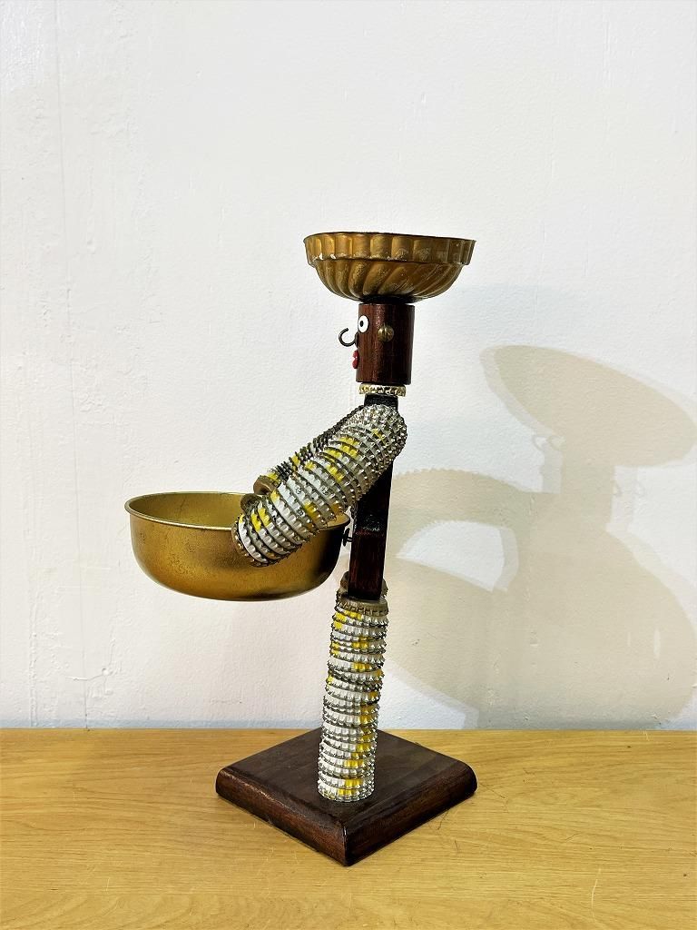 【50sビンテージ】ボトルキャップマン 黒 アンティーク人形 ハワイアン 置物 50sビンテージ】ボトルキャップマン 黒 アンティーク人形