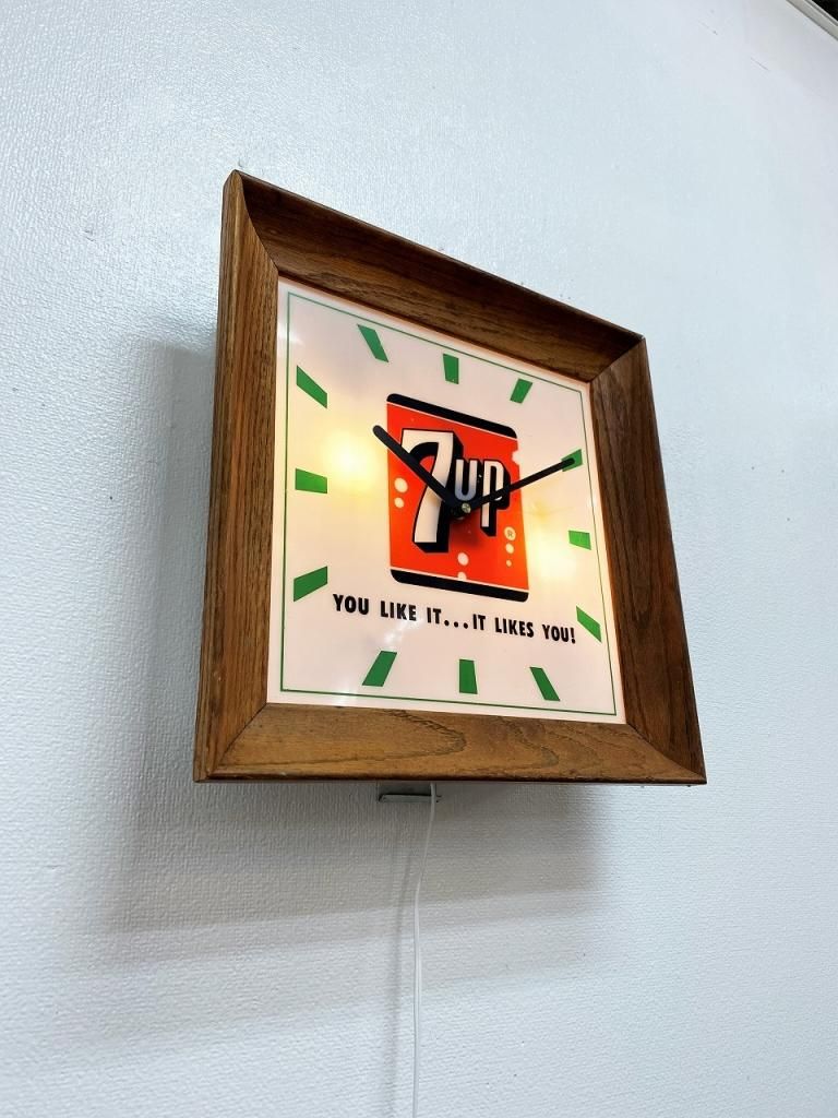 1950-60's ヴィンテージ 7up ウォールクロック - アンティーク