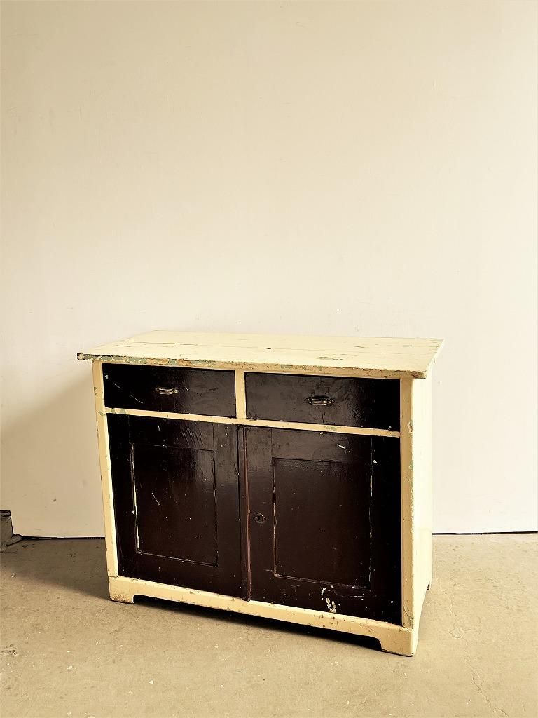 ヴィンテージ シャビー ウッド キャビネット - アンティーク