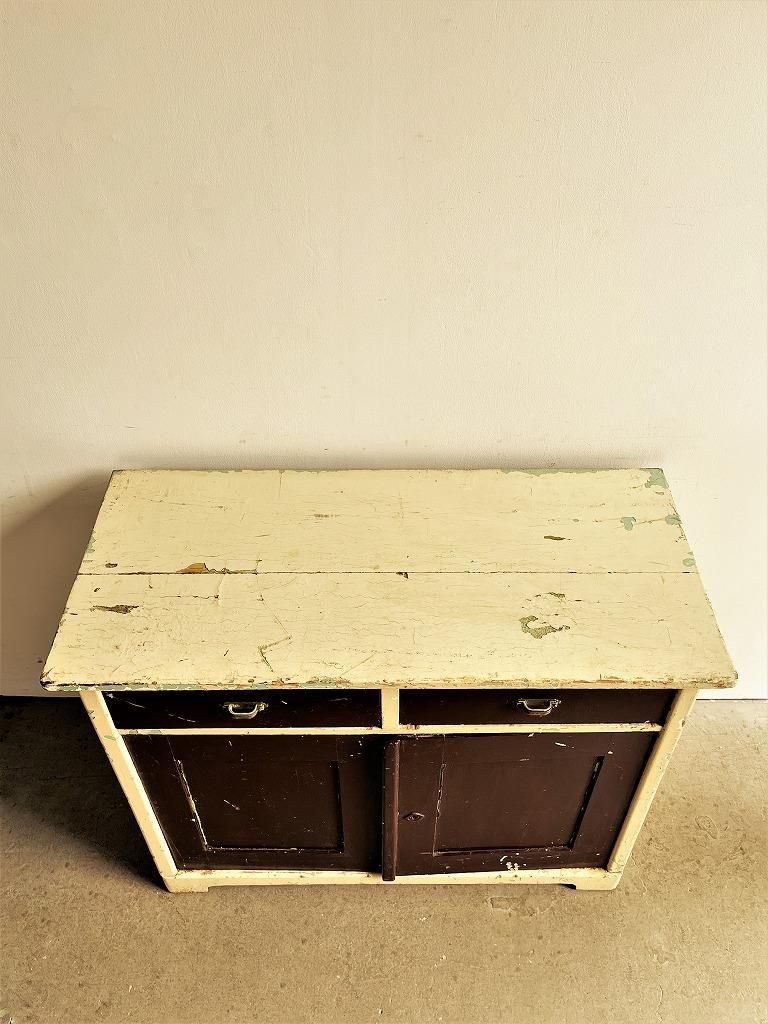 ヴィンテージ シャビー ウッド キャビネット - アンティーク