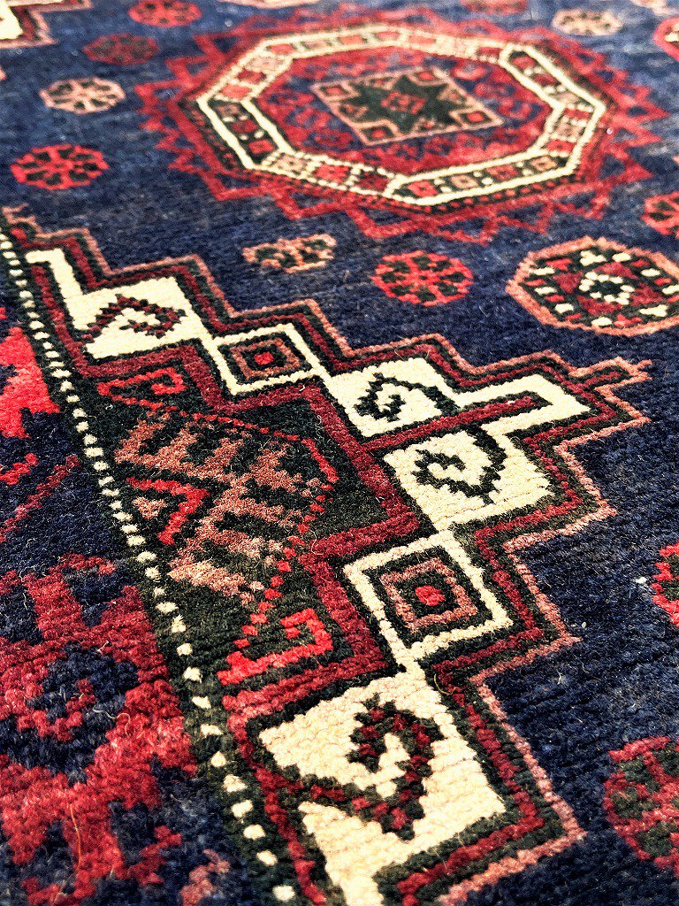 トライバルラグ ペルシャ絨毯 ヴィンテージラグ バルーチ族 美品 104 