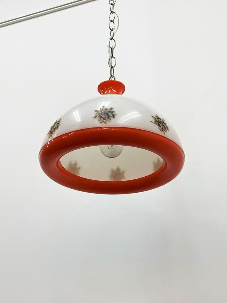 1960-70's ヴィンテージ アクリルシェード ペンダントランプ 1960-70's ヴィンテージ アクリルシェード ペンダントランプ