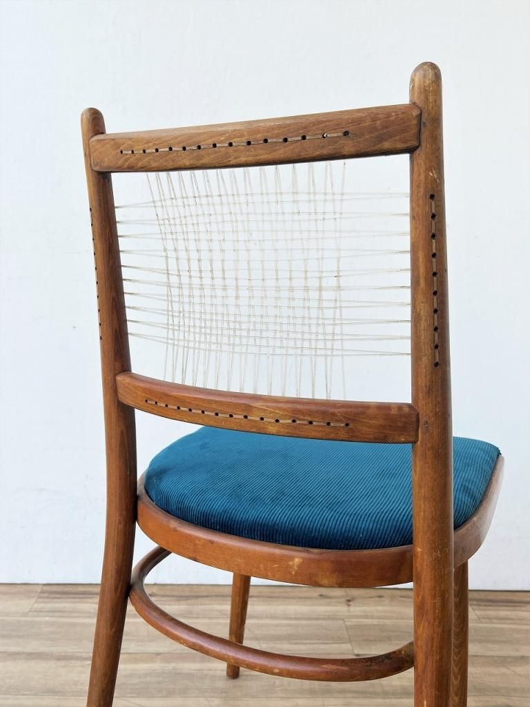 1960's チェコ TON社製 ヴィンテージ ファブリック ダイニングチェア