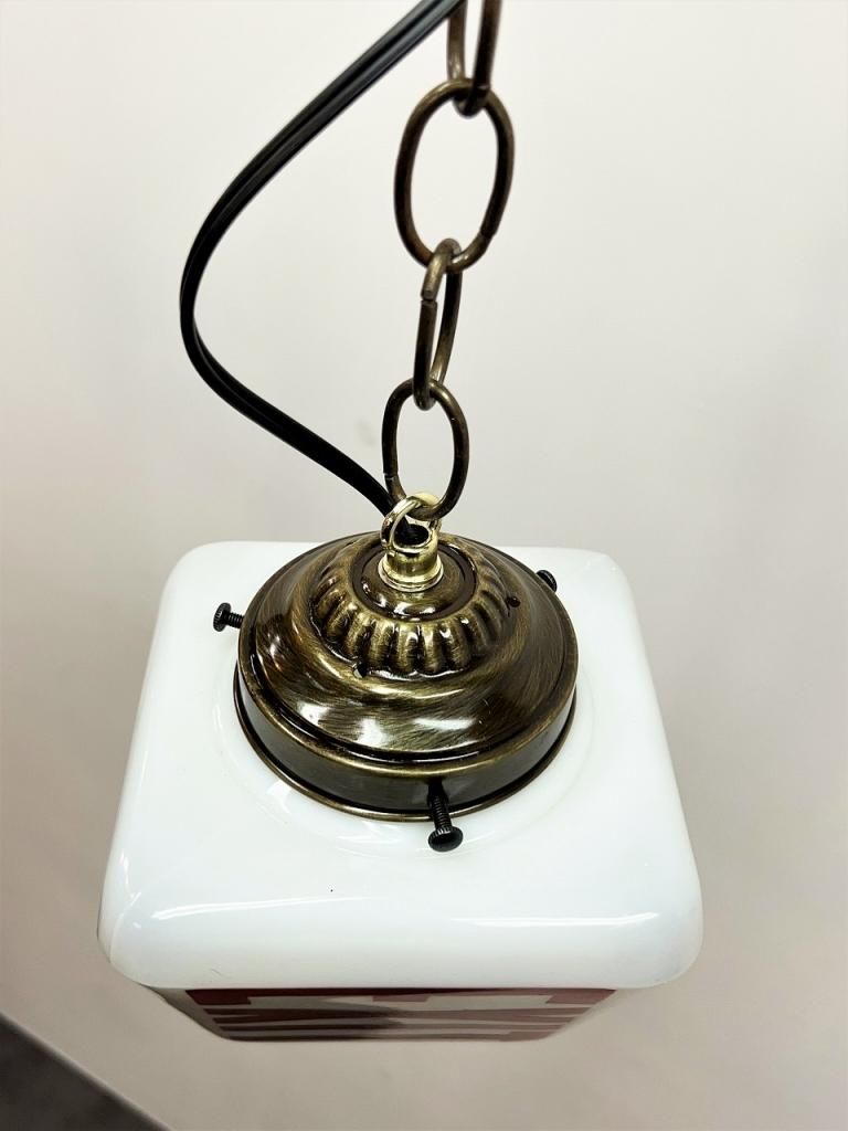 1920-40's ヴィンテージ EXIT ガラスペンダントランプ - アンティーク 1920-40's ヴィンテージ EXIT ガラスペンダントランプ - アンティーク