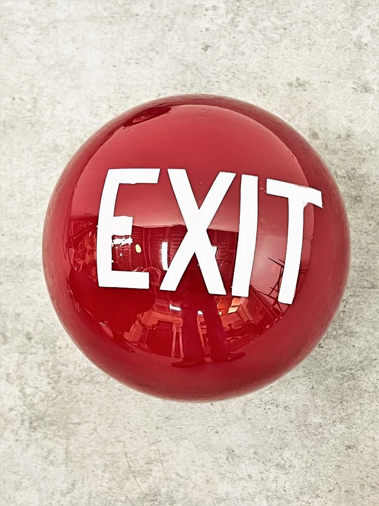 1900's アンティーク ヴィンテージ EXIT ランプ オリジナル アメリカ ヴィンテージ EXIT ガラスペンダントランプ - アンティーク