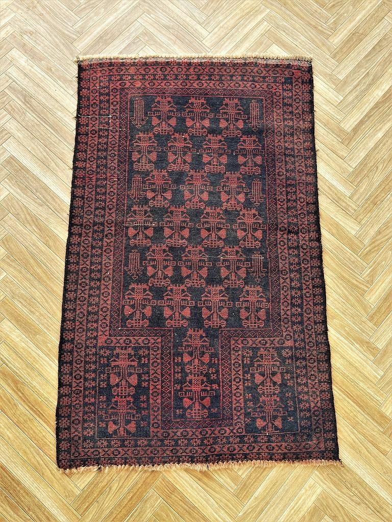 バルーチ族 ヴィンテージラグ 経年40年物 150×88cm