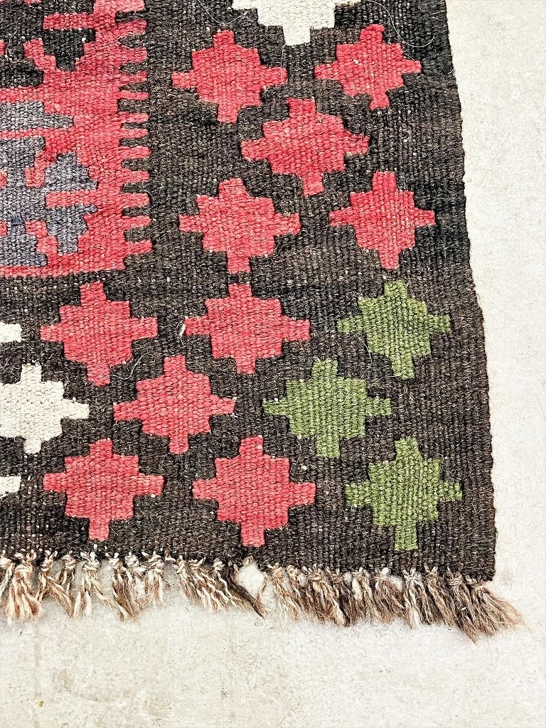 ヴィンテージ キリムデザイン ラグ(1840mm × 1250mm) - アンティーク ヴィンテージ キリムデザイン ラグ(1840mm × 1250mm) - アンティーク