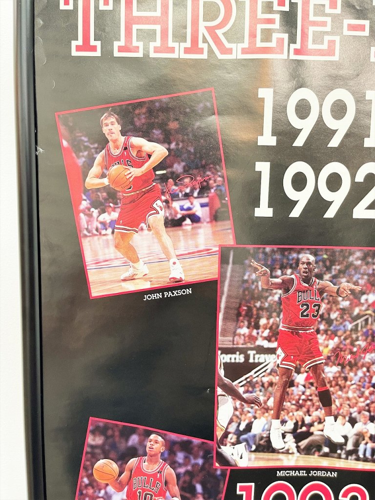 1990's ヴィンテージ ”Three-Peat Chicago Bulls” ポスター