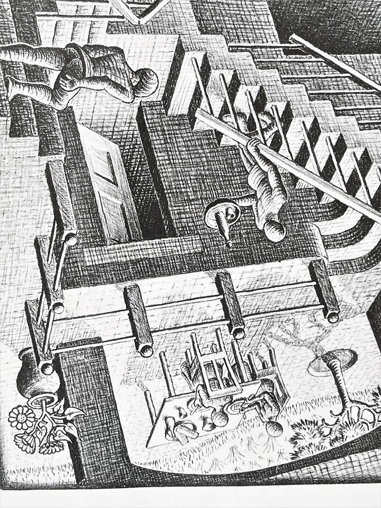 1970's ヴィンテージ M.C. Escher ”Relativity” 額入りポスター