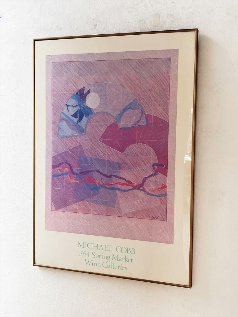 1970-80's Michael Cobb/Winn Galleries 額入り ポスター