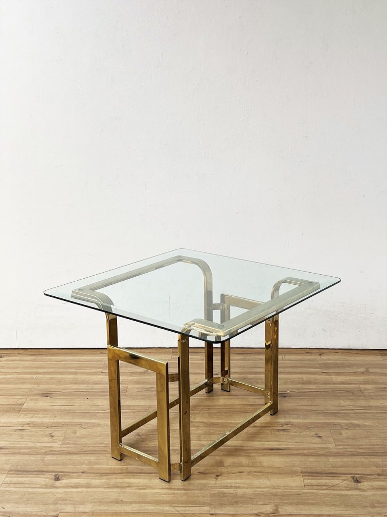 1970-80's ヴ’ィンテージ ガラストップ サイドテーブル