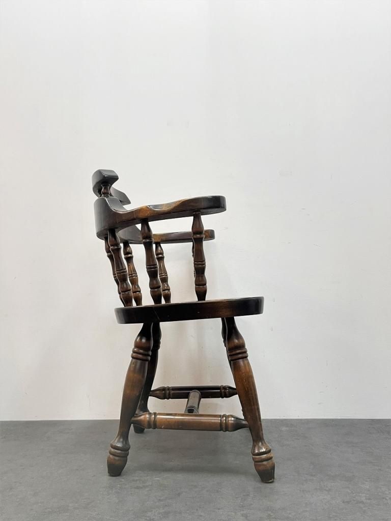 艶　木製　アームチェア キャプテンチェア 椅子 肘掛け レトロ　アンティーク Captain Chair / キャプテンチェア 〈アームチェア・デスク