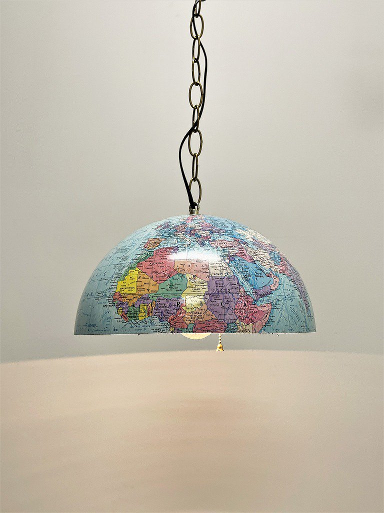 ヴィンテージ Replogle Globes社 地球儀 リメイク ペンダントランプ�