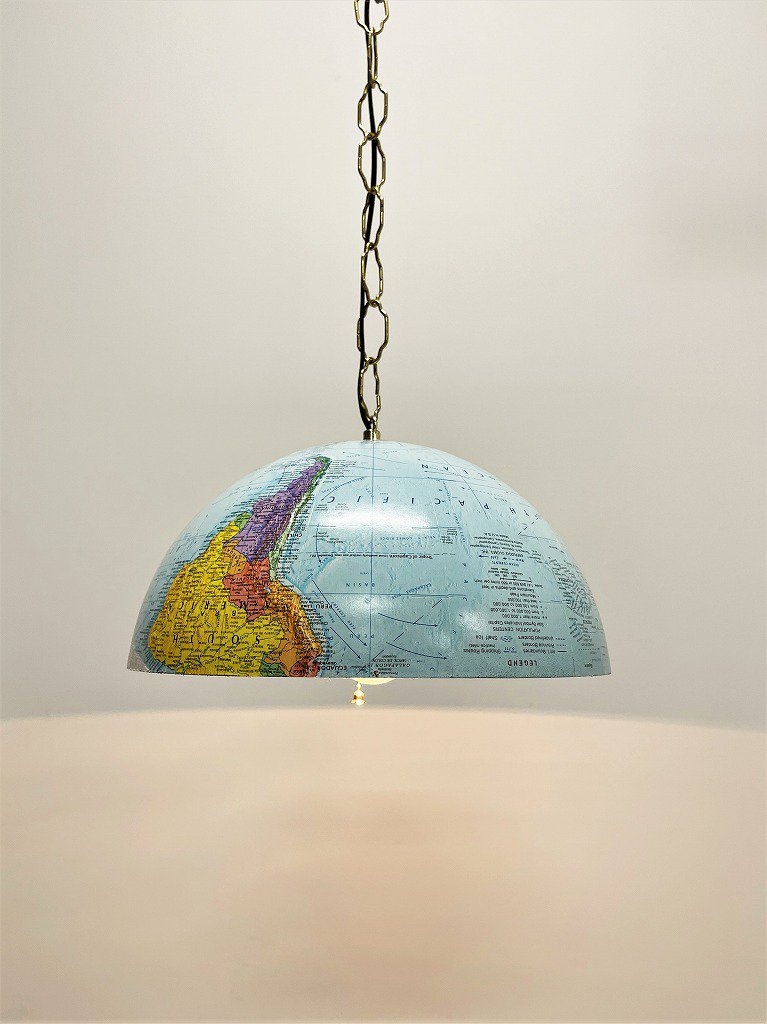 ヴィンテージ Replogle Globes社製 地球儀 リメイク ペンダントランプ�