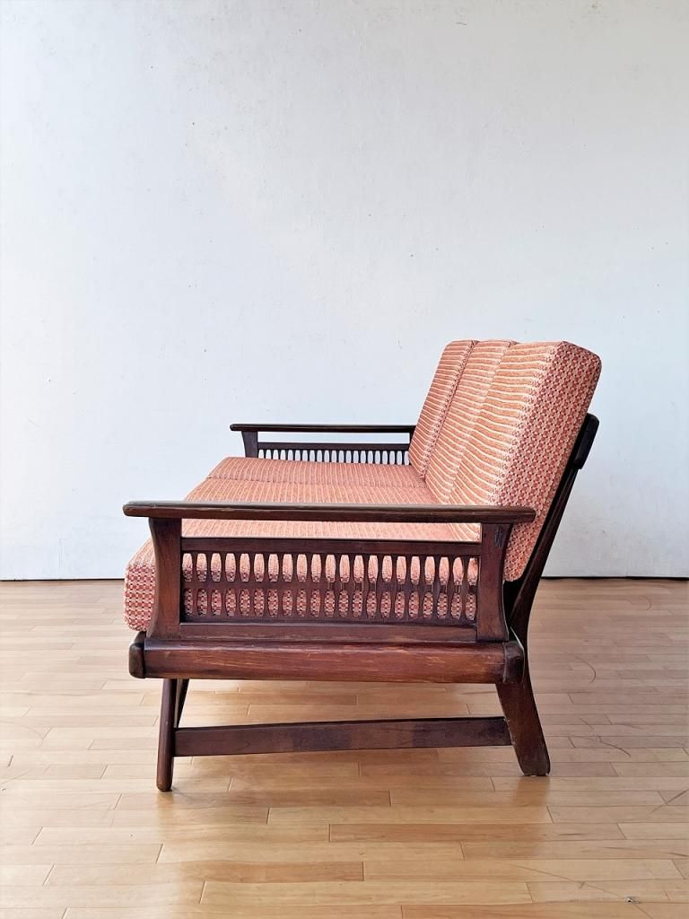 1960's ヴィンテージ ファブリック 3シーターソファ - アンティーク