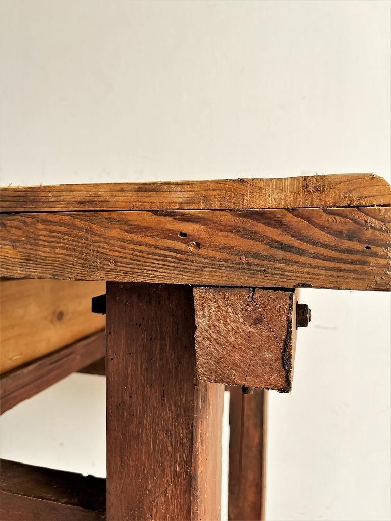 ヴィンテージ ウッド ワークテーブル - アンティーク、ビンテージの