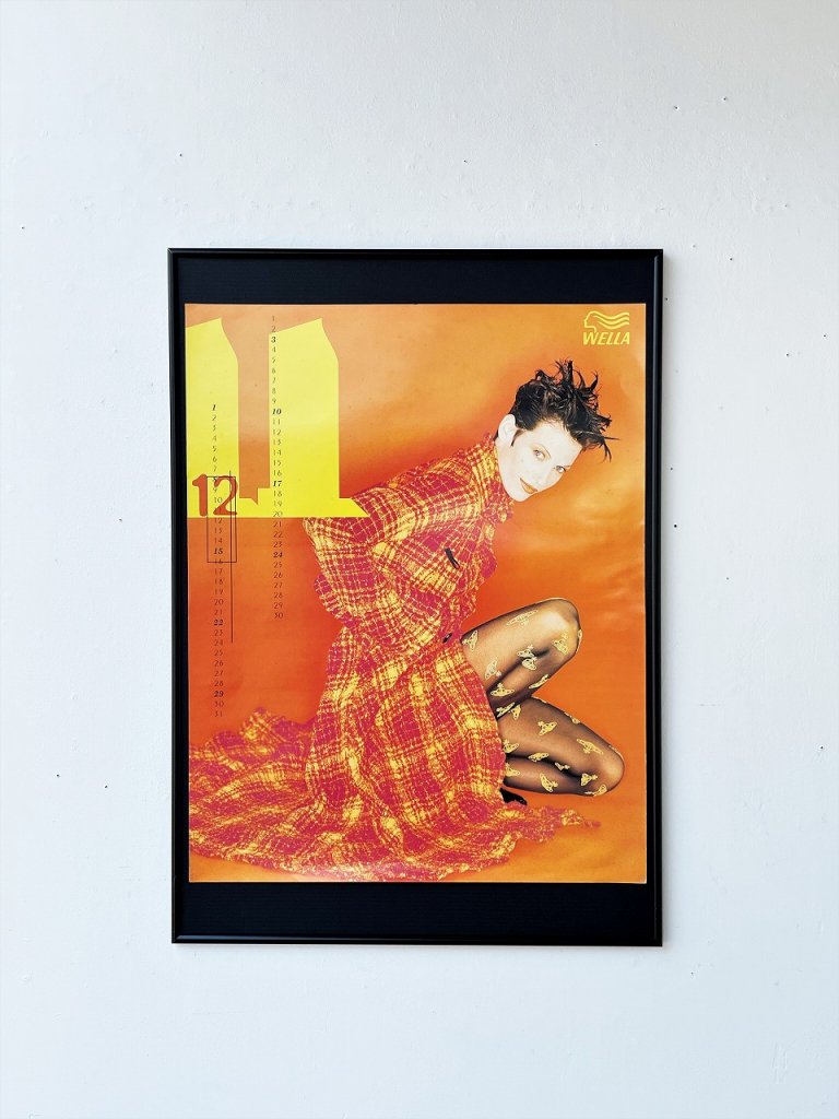 1990's ”WELLA” ヴィンテージ 額入りポスター