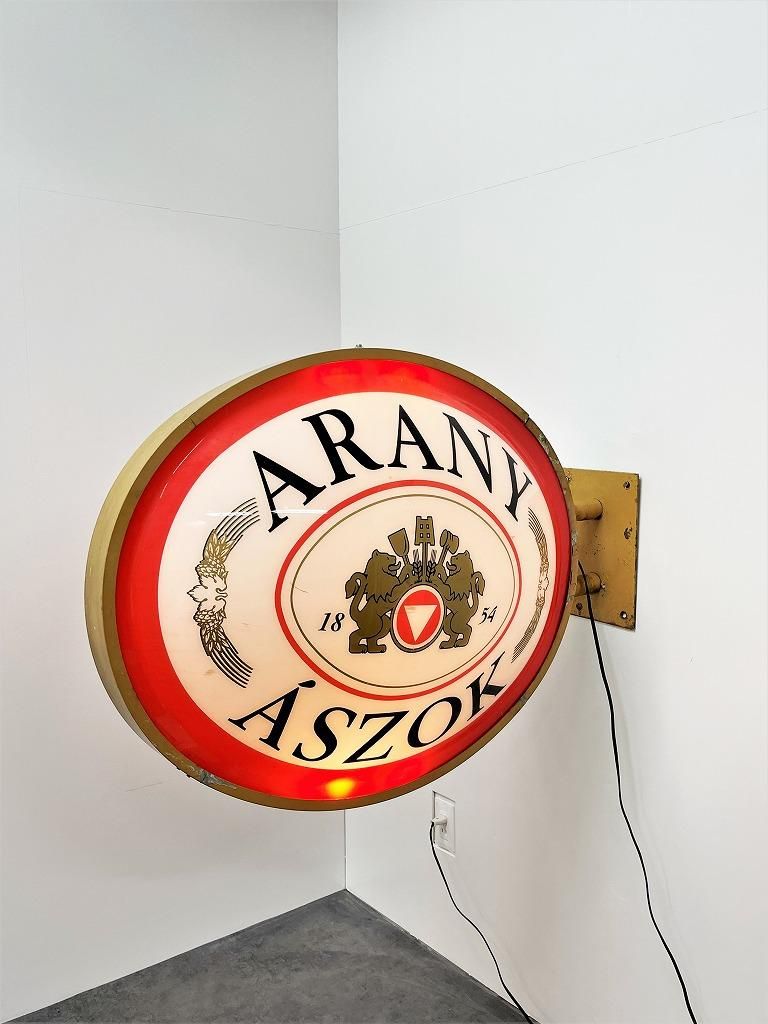 ヴィンテージ ”Arany Ászok” アドバタイジング ライトサイン