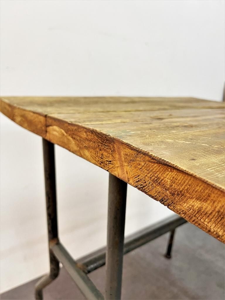 ヴィンテージ　アイアンウッドテーブル１ 51 1950's ヴィンテージ アイアン ウッド デスク - アンティーク