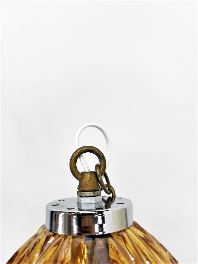 1960-70's ヴィンテージ アンバー×クリアガラス ペンダントランプ(複数在庫有り) - アンティーク、ビンテージのインテリア家具や雑貨、店舗什器の通販ならWANT  ANTIQUE LIFE STORE