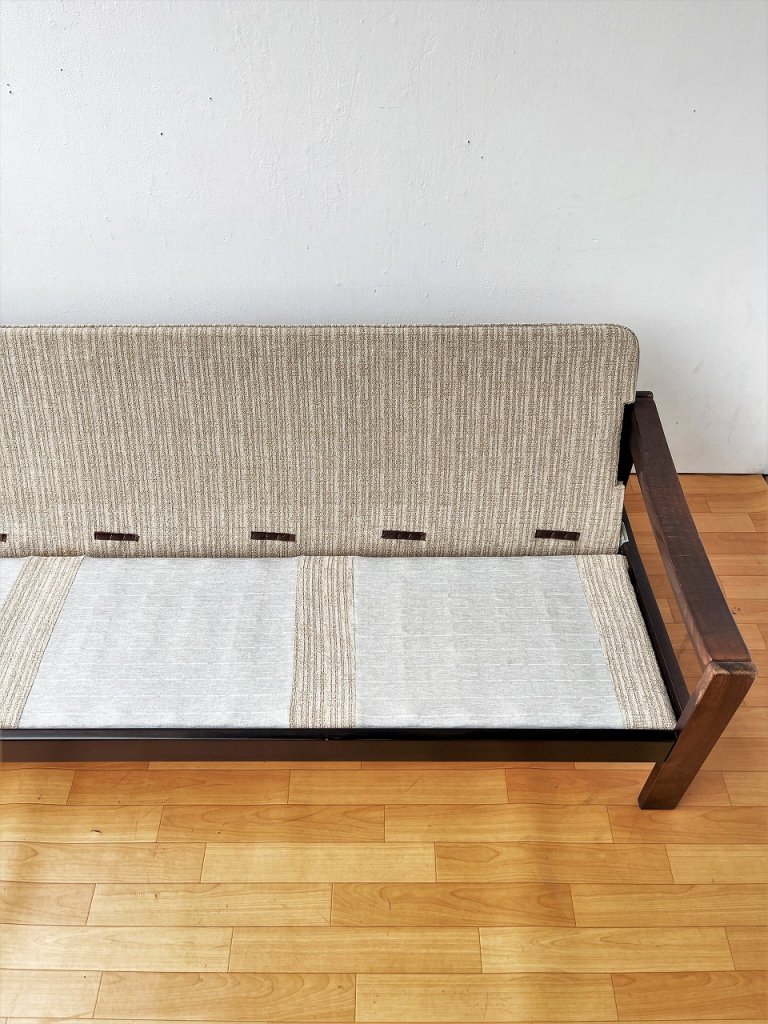 1960's ヴィンテージ ファブリック 3シーター ソファ/ベッド 