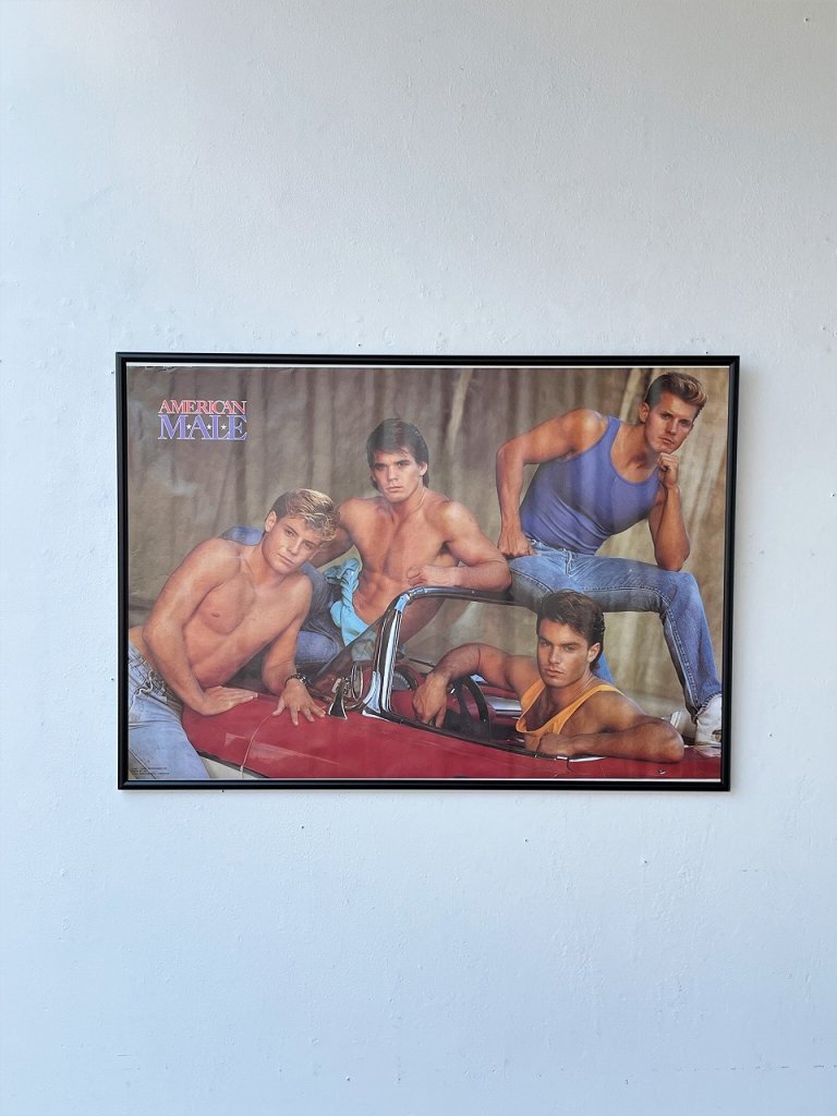 1980’s ヴィンテージ ”AMERICAN MALE” 額入り ポスター
