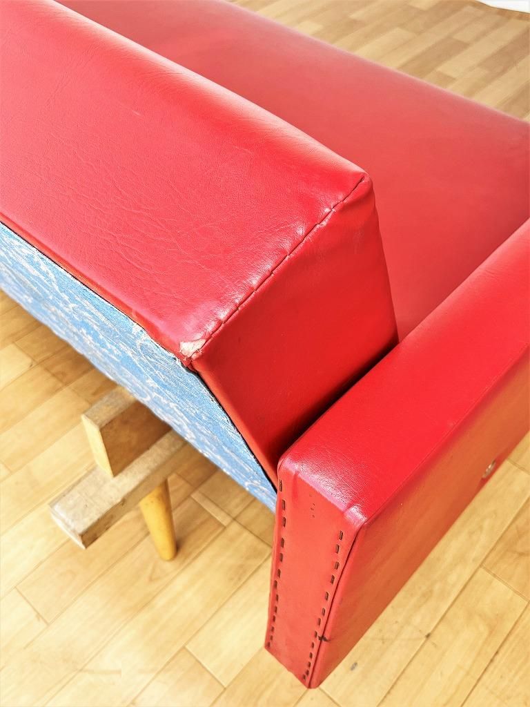 1970's ヴィンテージ ビニールレザー ソファ/デイベッド