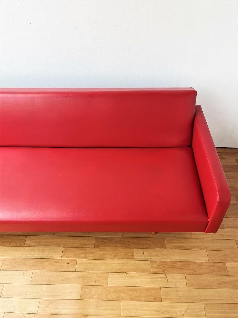 1970's ヴィンテージ ビニールレザー ソファ/デイベッド