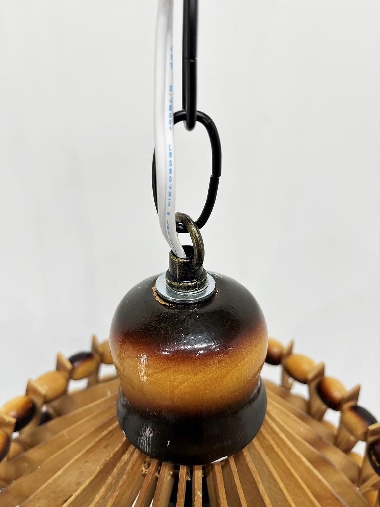 1960-70's ヴィンテージ ウッドフレーム ペンダントランプ