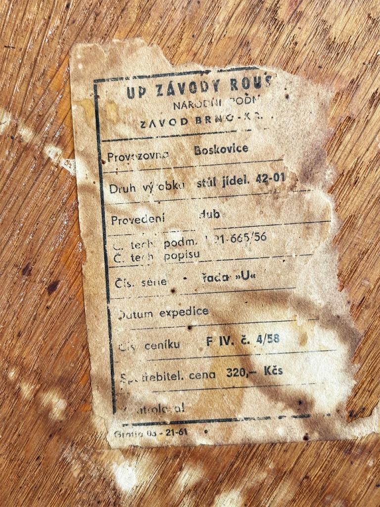 1960-70's チェコ UP Závody社製 ヴィンテージ ダイニング