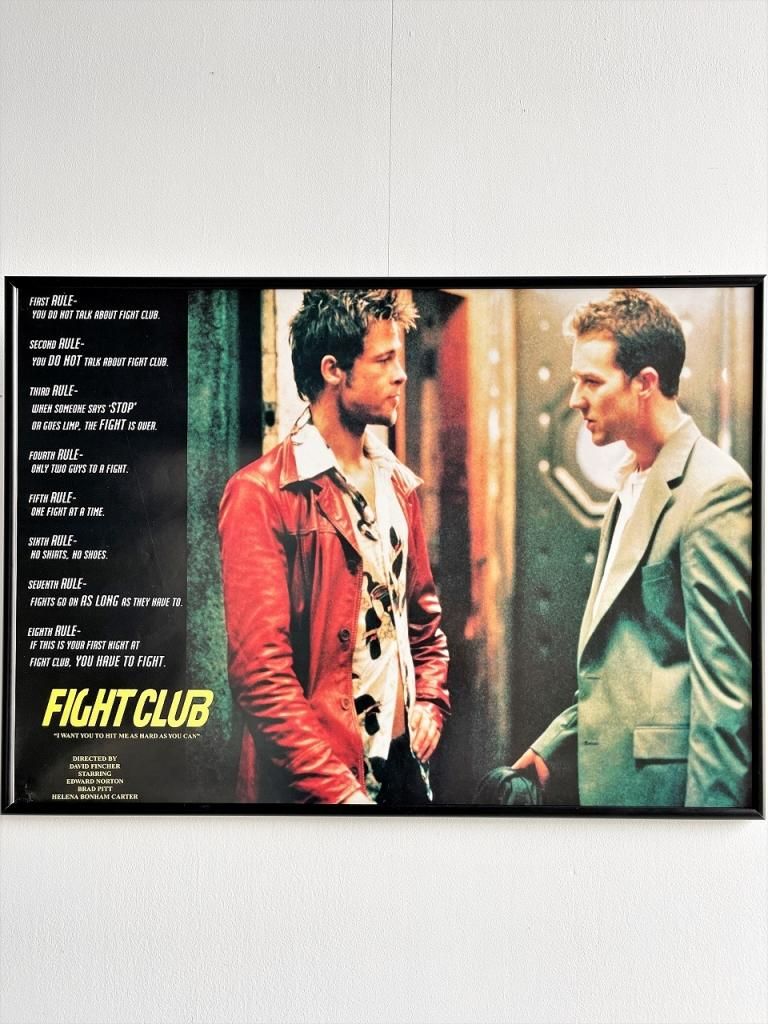 【額縁付き】ファイトクラブ fight club 映画 A2ポスター 額縁付き】 A2 ポスター FIGHT CLUB ファイトクラブ - メルカリ