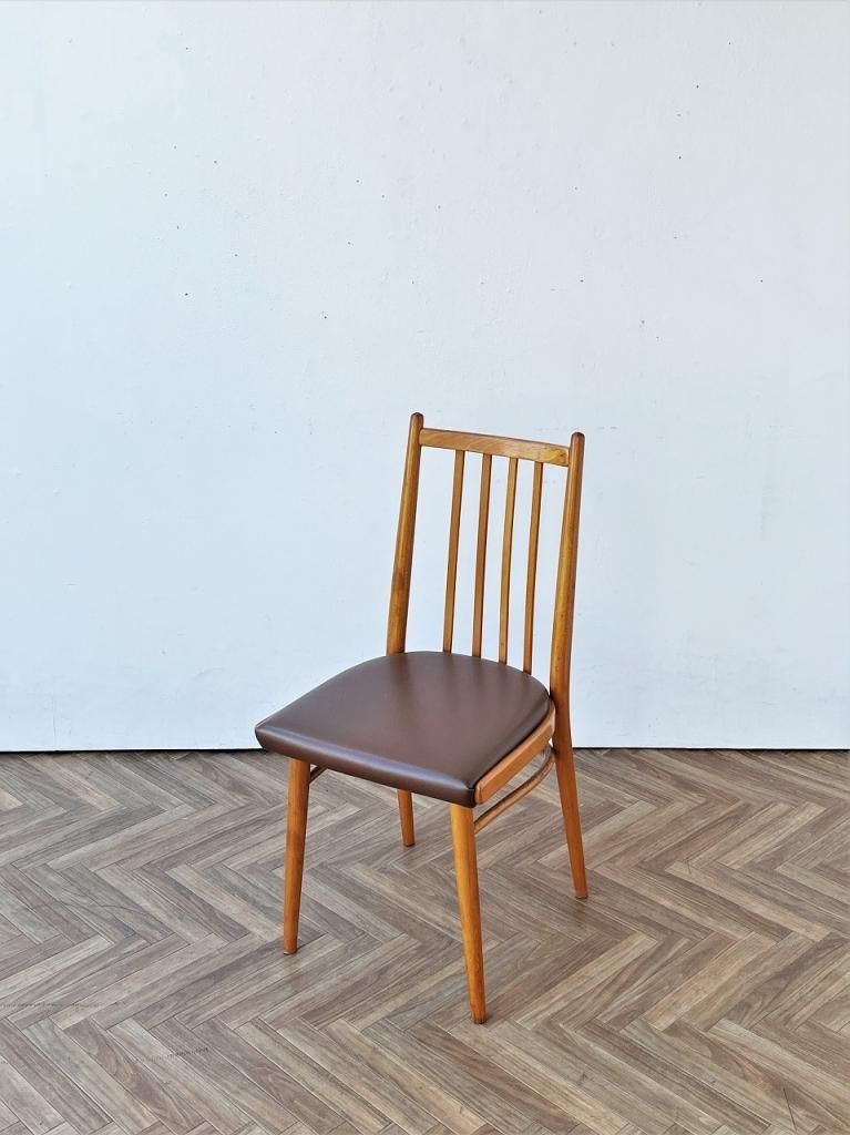 ビニールレザー張りダイニングチェア昭和レトロ ヴィンテージ 古家具 椅子