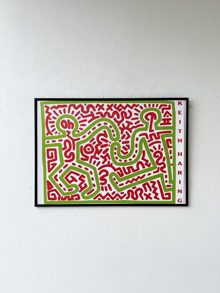 ヴィンテージ Keith Haring 額入りポスター
