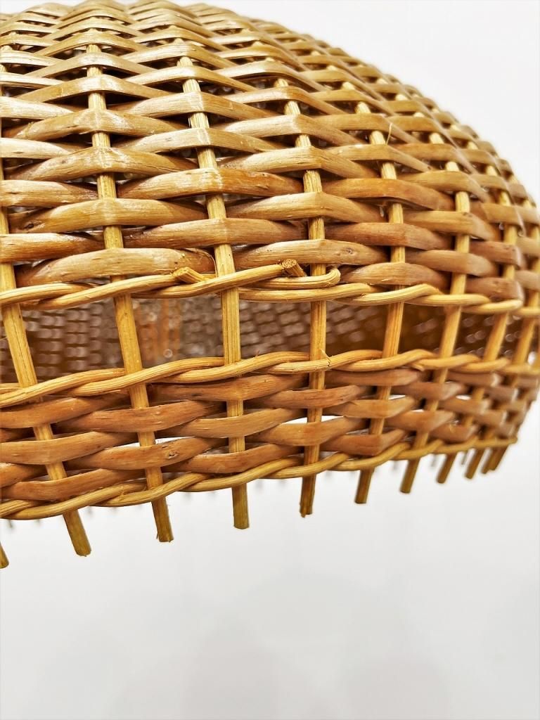 ラタンライト　ビンテージ家具　アンティーク家具 ヴィンテージ ラタンシェード ペンダントランプ(複数在庫有り