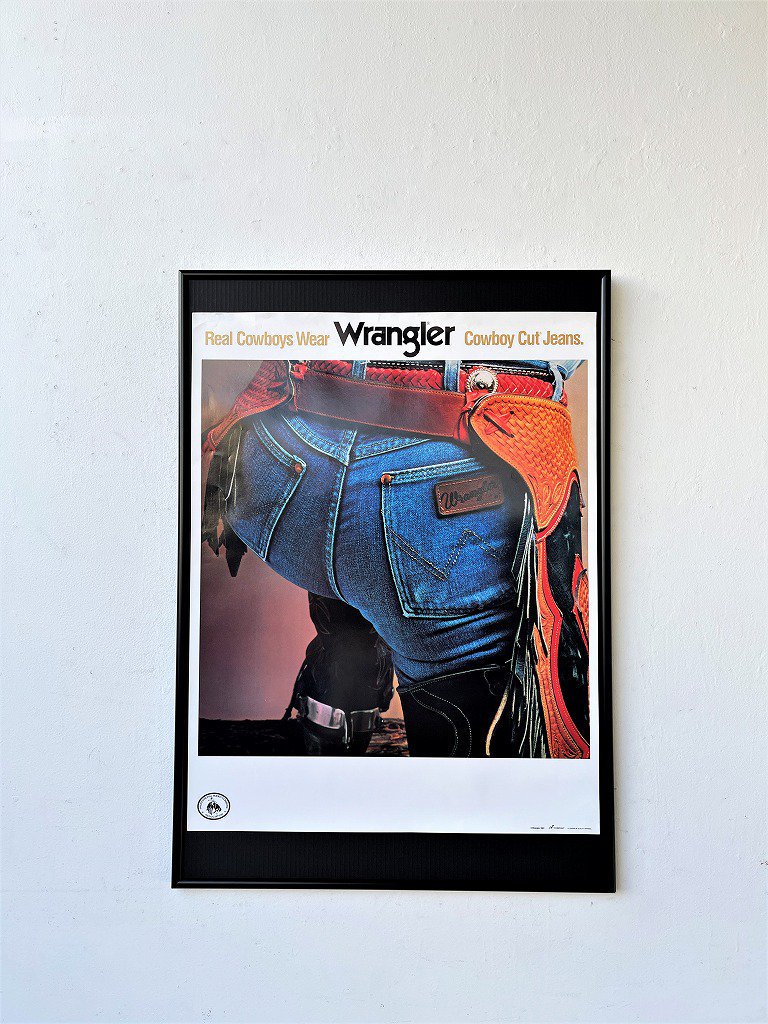 ヴィンテージ Wrangler 額入りポスター(複数在庫有り)