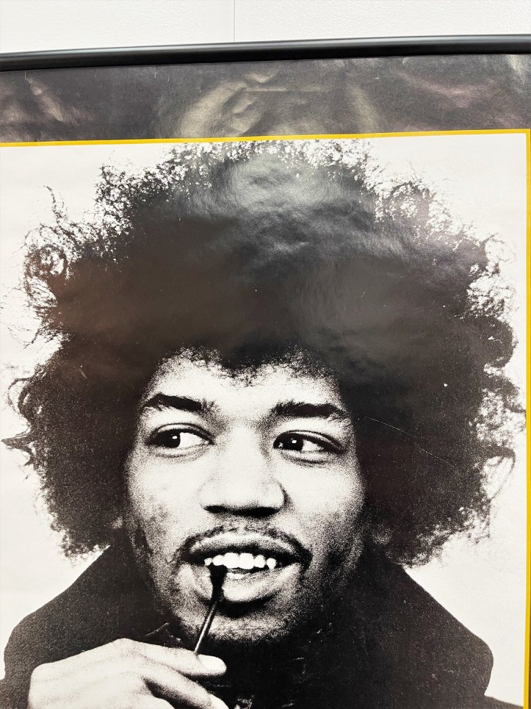 1980's JIMI HENDRIX 額入りポスター - アンティーク、ビンテージのインテリア家具や雑貨、店舗什器の通販ならWANT ANTIQUE  LIFE STORE