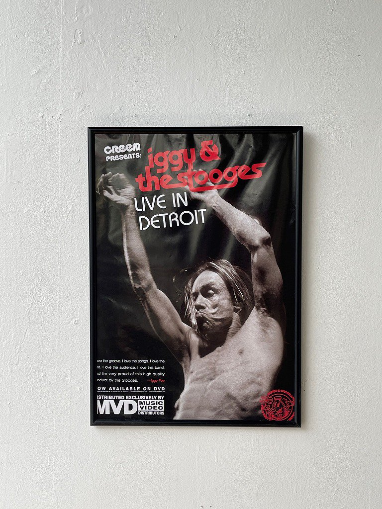 Iggy and the Stooges LIVE IN DETROIT 額入りポスター