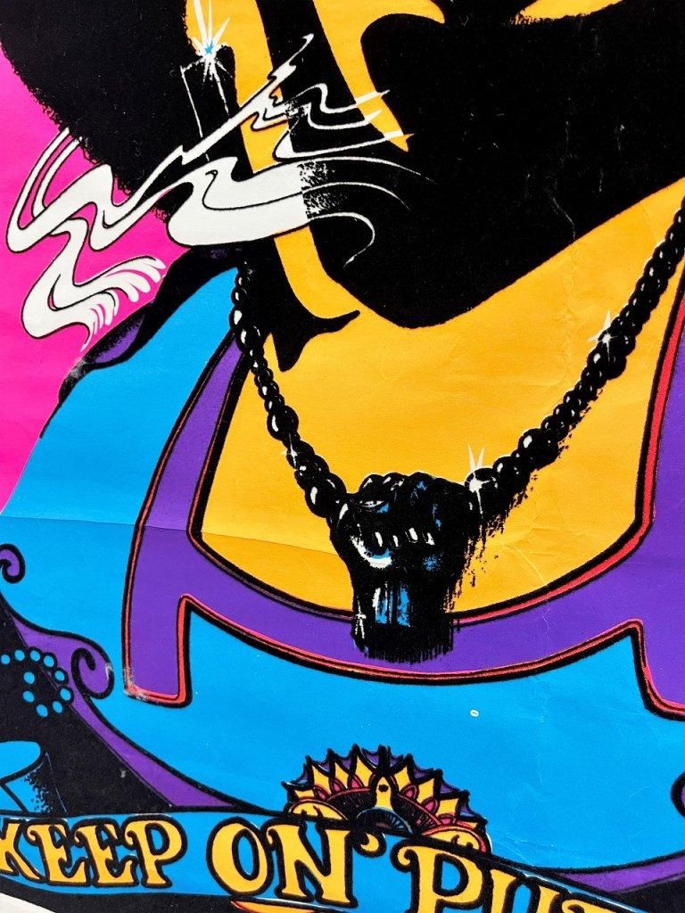 ヴィンテージ keep on puffin ブラックライトポスター