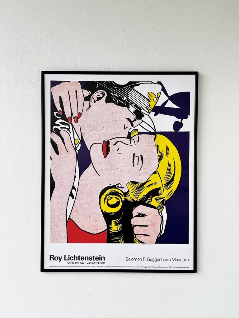 1990's ”Roy Lichtenstein” 額入りポスター - アンティーク