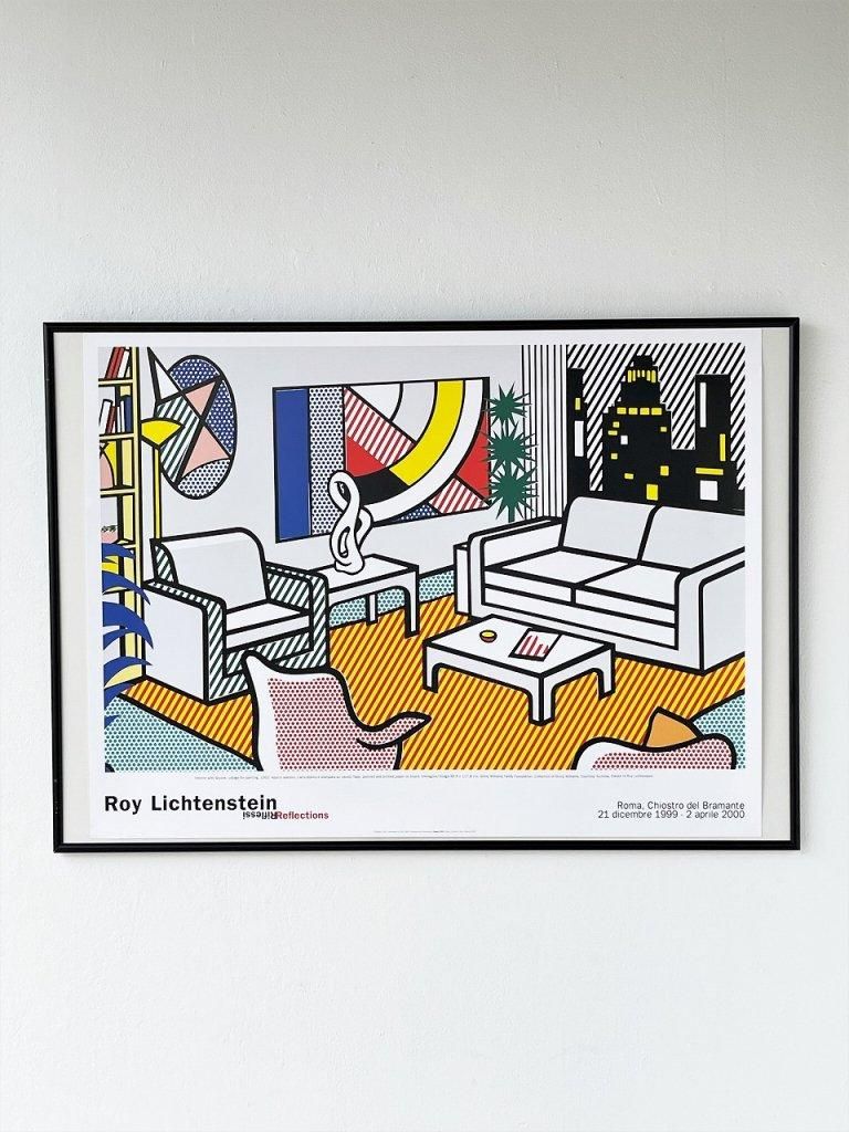 1990-2000's Roy Lichtenstein 'Interior with Skyline' 額入り