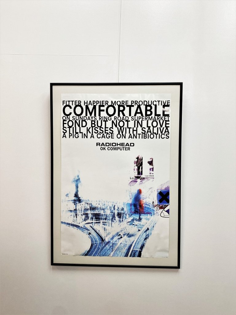 1997’s Radiohead ”OK computer” 額入りポスター -  アンティーク、ビンテージのインテリア家具や雑貨、店舗什器の通販ならWANT ANTIQUE LIFE STORE