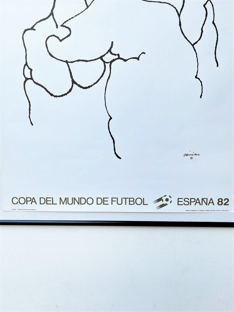 1981's Eduardo Chillida Juantegui スペインW杯 額入りポスター